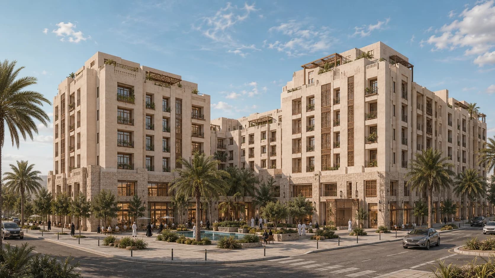 المدينة الريفية معاصر — مبنى متعدد الاستخدامات بكتلة L